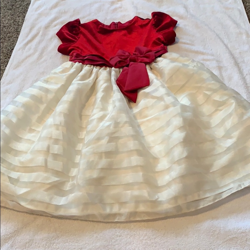 Red and white dress